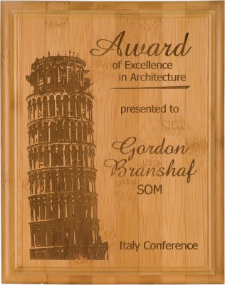 Bamboo Award Plaque