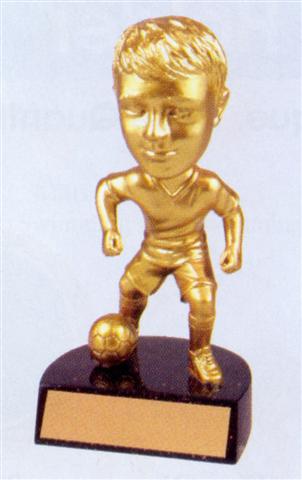 Male Gold Bobblehead Basketball Trophy
